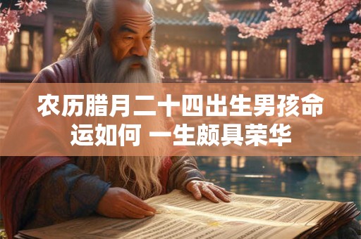 农历腊月二十四出生男孩命运如何 一生颇具荣华