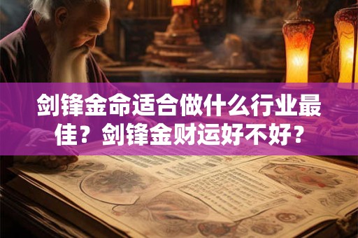 剑锋金命适合做什么行业最佳？剑锋金财运好不好？
