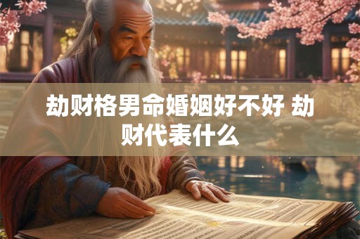 劫财格男命婚姻好不好 劫财代表什么