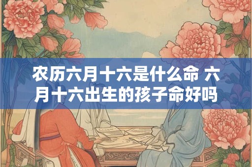 农历六月十六是什么命 六月十六出生的孩子命好吗