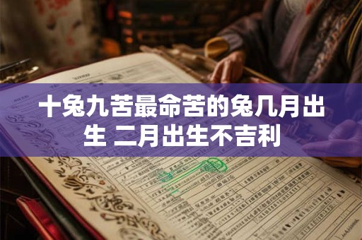 十兔九苦最命苦的兔几月出生 二月出生不吉利