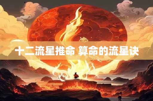 十二流星推命 算命的流星诀