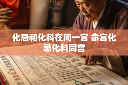 化忌和化科在同一宫 命宫化忌化科同宫