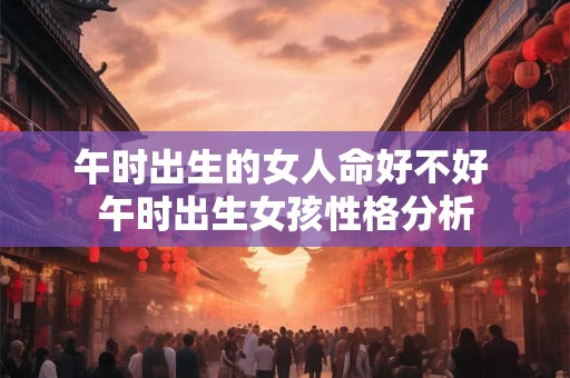 午时出生的女人命好不好 午时出生女孩性格分析