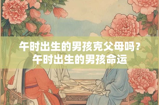 午时出生的男孩克父母吗？午时出生的男孩命运