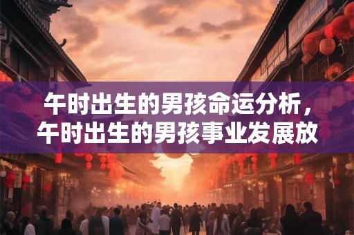 午时出生的男孩命运分析，午时出生的男孩事业发展放向你知道吗？