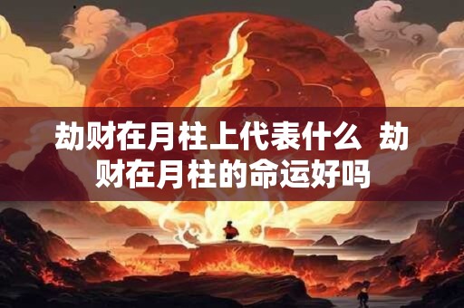 劫财在月柱上代表什么  劫财在月柱的命运好吗