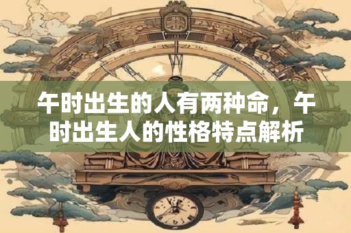 午时出生的人有两种命，午时出生人的性格特点解析
