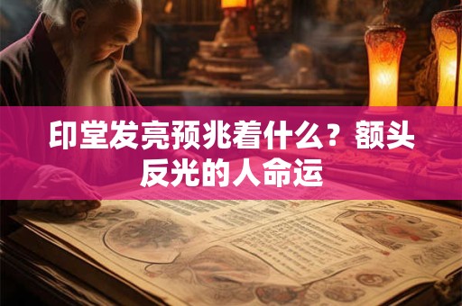 印堂发亮预兆着什么？额头反光的人命运