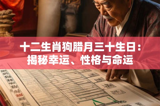 十二生肖狗腊月三十生日：揭秘幸运、性格与命运