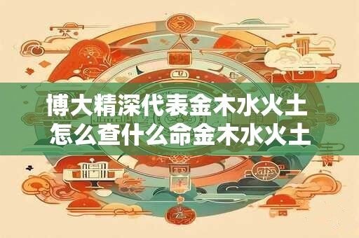 博大精深代表金木水火土 怎么查什么命金木水火土