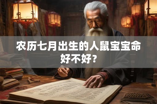 农历七月出生的人鼠宝宝命好不好？