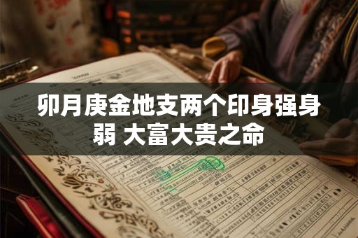 卯月庚金地支两个印身强身弱 大富大贵之命