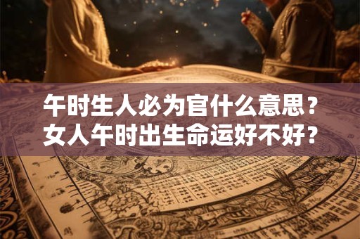 午时生人必为官什么意思？女人午时出生命运好不好？
