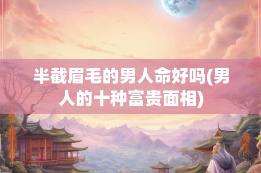 半截眉毛的男人命好吗(男人的十种富贵面相)
