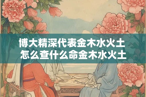 博大精深代表金木水火土 怎么查什么命金木水火土
