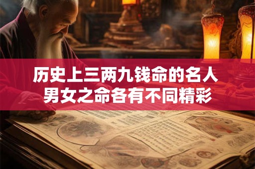 历史上三两九钱命的名人 男女之命各有不同精彩