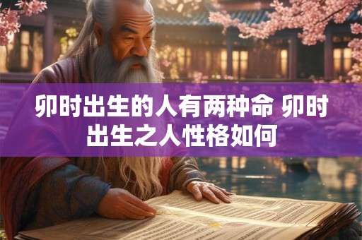 卯时出生的人有两种命 卯时出生之人性格如何