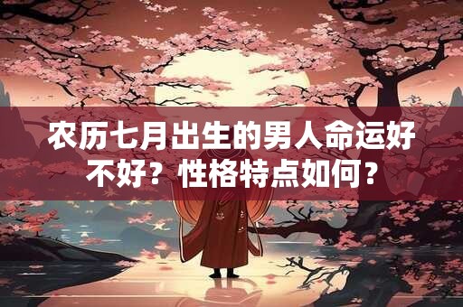 详细阅读:农历七月出生的男人命运好不好?性格特点如何? 农历七月出生的男人命运好不好?性格特点如何?