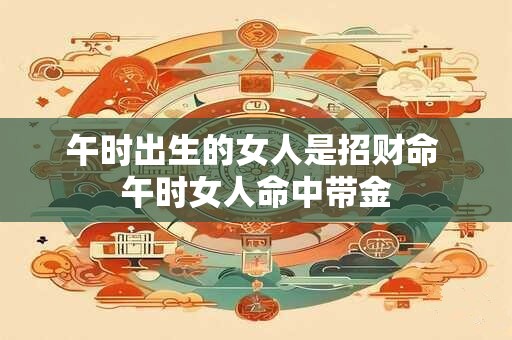 午时出生的女人是招财命 午时女人命中带金