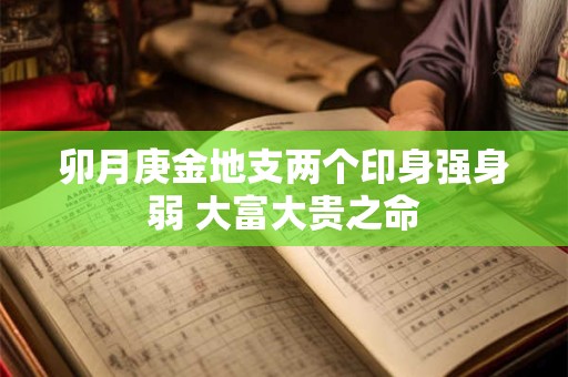 卯月庚金地支两个印身强身弱 大富大贵之命
