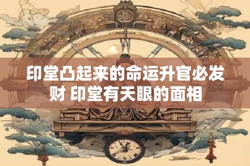 印堂凸起来的命运升官必发财 印堂有天眼的面相