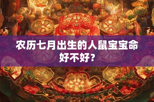 详细阅读:农历七月出生的人鼠宝宝命好不好? 农历七月出生的人鼠宝宝命好不好?