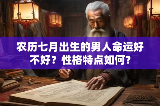 农历七月出生的男人命运好不好？性格特点如何？