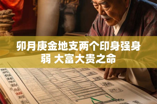 卯月庚金地支两个印身强身弱 大富大贵之命