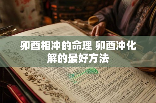 卯酉相冲的命理 卯酉冲化解的最好方法