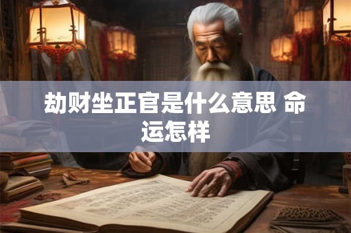 劫财坐正官是什么意思 命运怎样