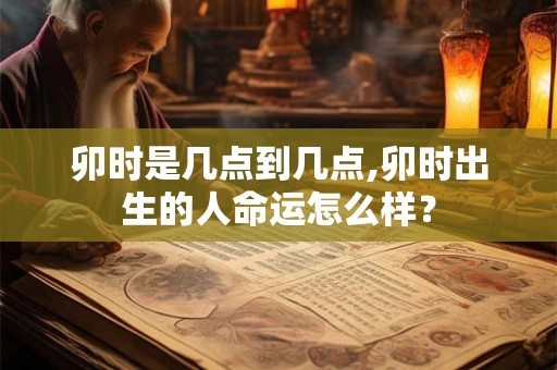 卯时是几点到几点,卯时出生的人命运怎么样？