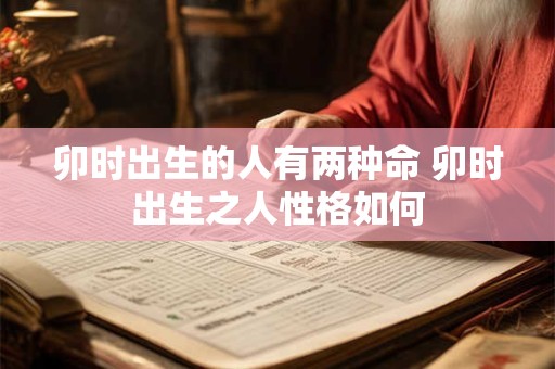 卯时出生的人有两种命 卯时出生之人性格如何