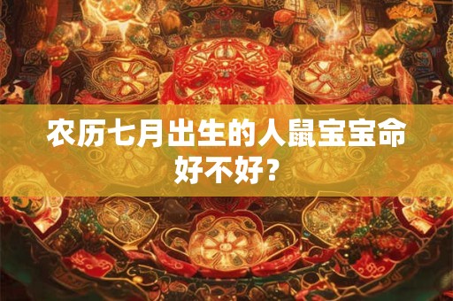 农历七月出生的人鼠宝宝命好不好？
