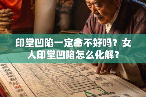 印堂凹陷一定命不好吗？女人印堂凹陷怎么化解？