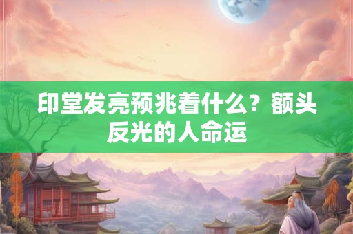 印堂发亮预兆着什么？额头反光的人命运