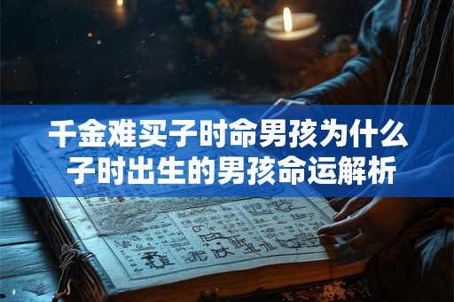 千金难买子时命男孩为什么 子时出生的男孩命运解析