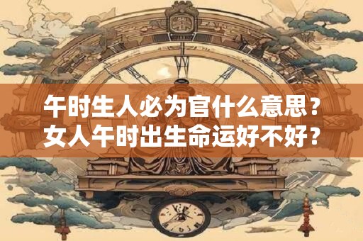 午时生人必为官什么意思？女人午时出生命运好不好？