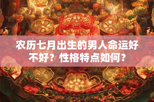 农历七月出生的男人命运好不好？性格特点如何？