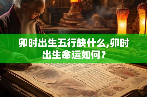 卯时出生五行缺什么,卯时出生命运如何？