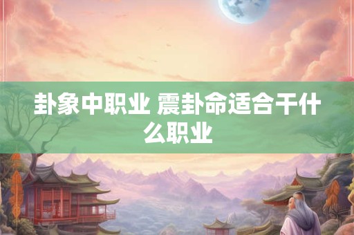 卦象中职业 震卦命适合干什么职业