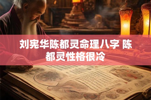 刘宪华陈都灵命理八字 陈都灵性格很冷
