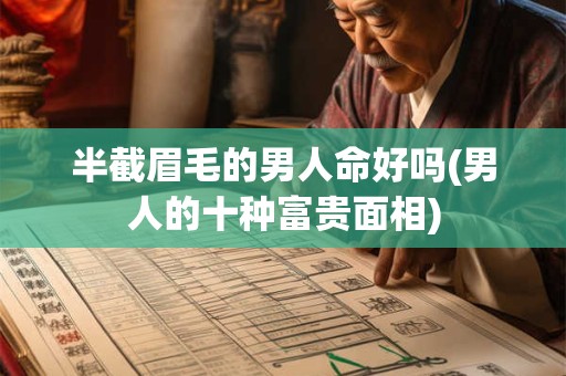 详细阅读:半截眉毛的男人命好吗(男人的十种富贵面相) 半截眉毛的男人命好吗(男人的十种富贵面相)