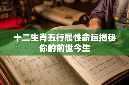 十二生肖五行属性命运揭秘你的前世今生