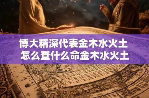博大精深代表金木水火土 怎么查什么命金木水火土