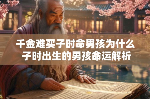 千金难买子时命男孩为什么 子时出生的男孩命运解析