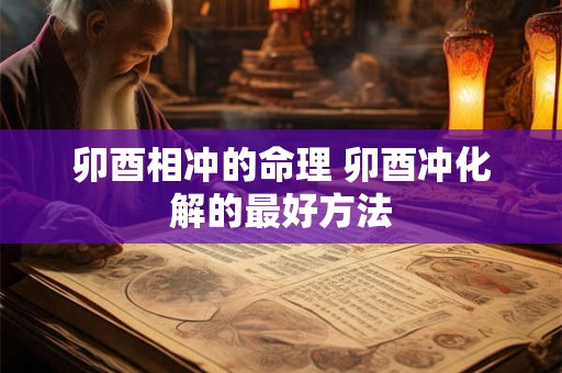 卯酉相冲的命理 卯酉冲化解的最好方法