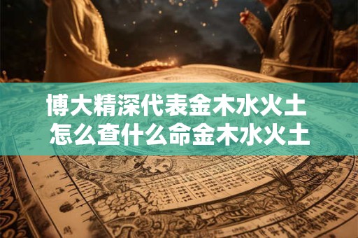博大精深代表金木水火土 怎么查什么命金木水火土