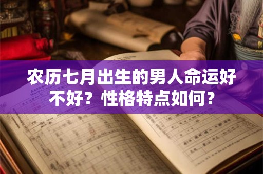 农历七月出生的男人命运好不好？性格特点如何？