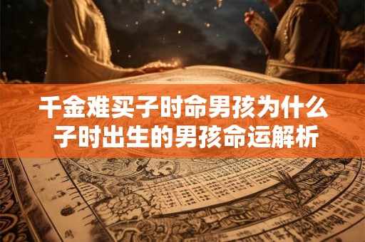 千金难买子时命男孩为什么 子时出生的男孩命运解析